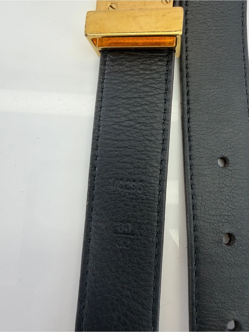 Louis Vuitton Monogram Giant 30mm LV Iconic Reversible 80 32 Belt
